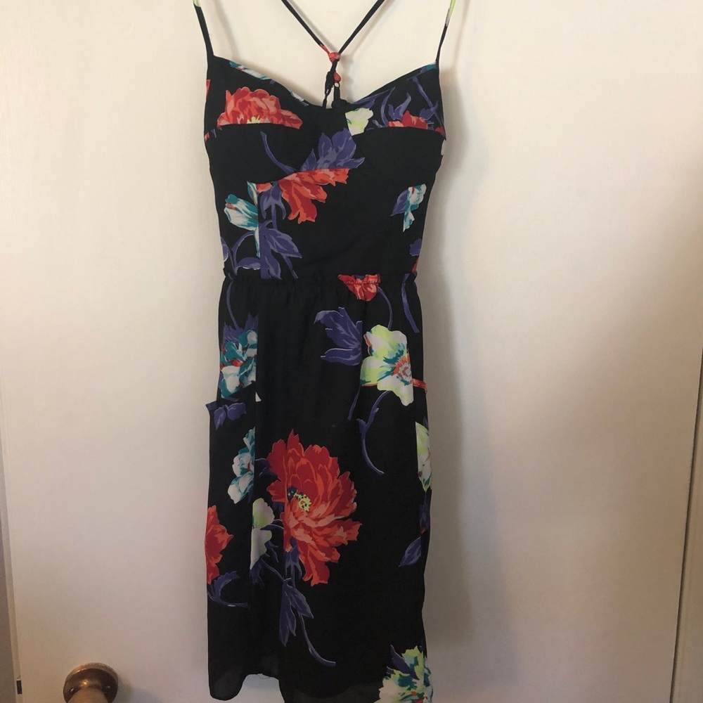 Floral fit and flare dress